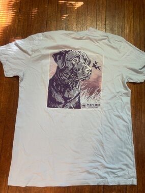 NWT Heybo M’s Lab In Marsh SS Graphic T‑Shirt- Chambray